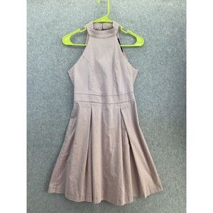ZARA Basic Women's Fit & Flare Dress Solid Pink Size Small Pleated Sleeveless
